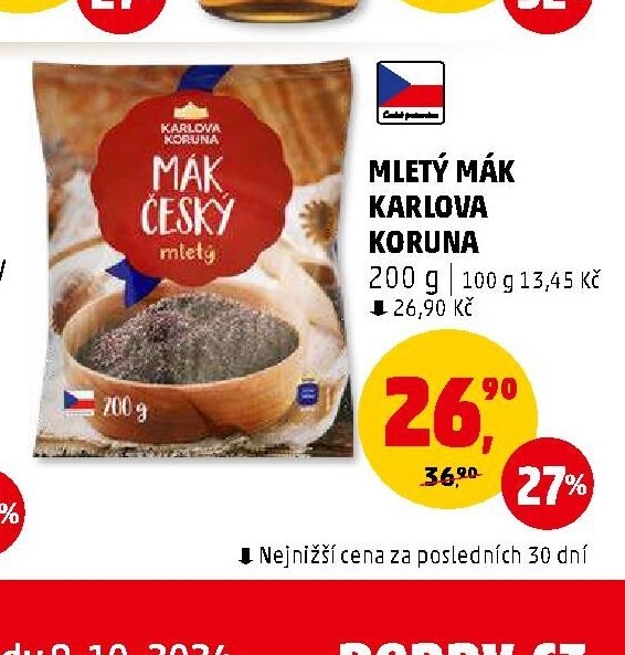 MLETÝ MÁK KARLOVA KORUNA - Penny Market aktualniletaky.eu