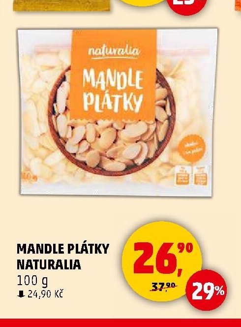 MANDLE PLÁTKY NATURALIA 100 g - Penny Market aktualniletaky.eu