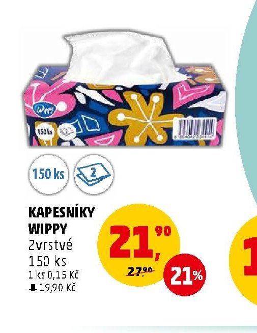 KAPESNÍKY WIPPY 2vrstvé 150 ks - Penny Market aktualniletaky.eu