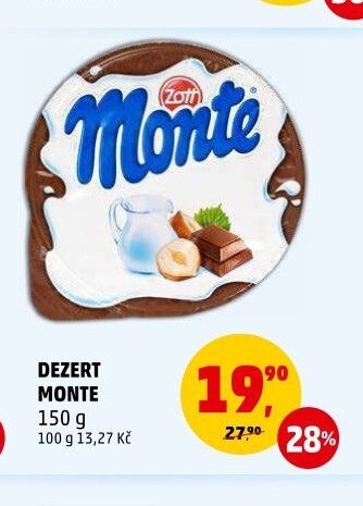 Dezert Monte 150 g - Penny Market aktualniletaky.eu