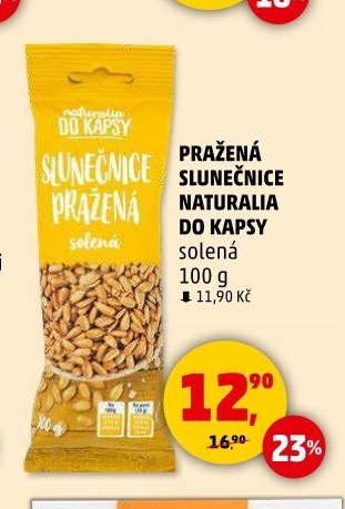 PRAŽENÁ SLUNEČNICE NATURALIA DO KAPSY solená 100 g - Penny Market aktualniletaky.eu