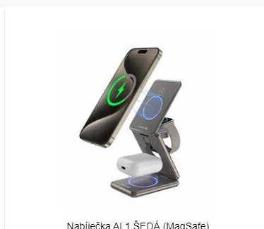 Nabíječka AI 1 ŠEDÁ (MagSafe)