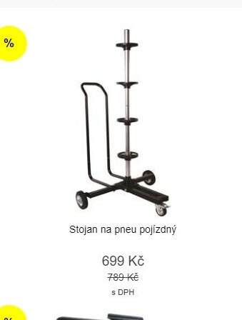 Stojan na pneu pojízdný