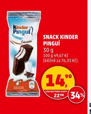 SNACK KINDER PINGUÍ - Penny Market aktualniletaky.eu