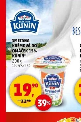 SMETANA KRÉMOVÁ DO OMÁČEK 15% KUNÍN - Penny Market aktualniletaky.eu