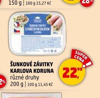 Šunkové závitky Karlova Koruna - Penny Market aktualniletaky.eu