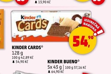 KINDER CARDS - Penny Market aktualniletaky.eu