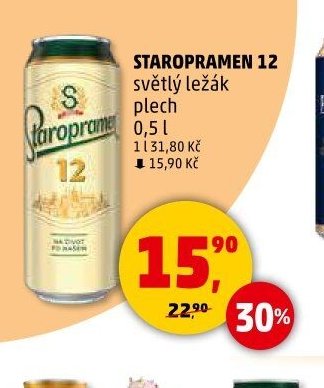 STAROPRAMEN 12 světlý ležák plech - Penny Market aktualniletaky.eu