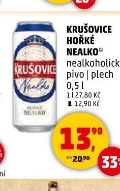 KRUŠOVICE HOŘKÉ NEALKO nealkoholické pivo plech - Penny Market aktualniletaky.eu