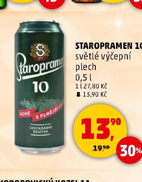 Staropramen 10 světlé výčepní plech 0,5 l - Penny Market aktualniletaky.eu