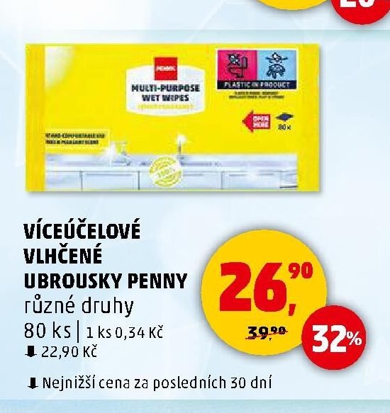 Víceúčelové vlhčené ubrousky Penny - Penny Market aktualniletaky.eu
