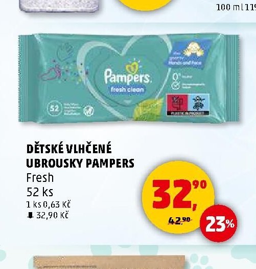 DĚTSKÉ VLHČENÉ UBROUSKY PAMPERS Fresh - Penny Market aktualniletaky.eu