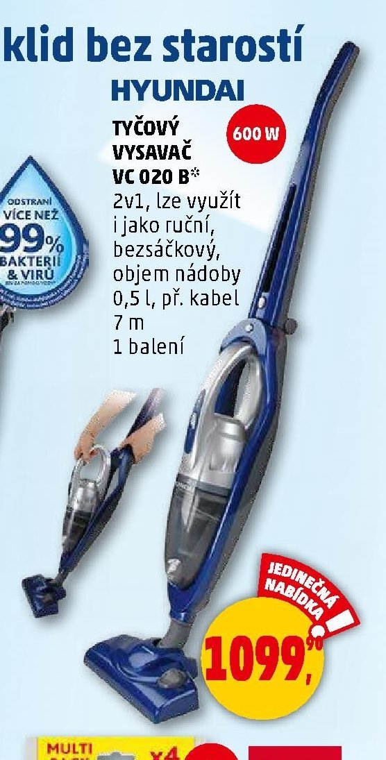 Hyundai tyčový vysavač VC 020 B* - Penny Market aktualniletaky.eu
