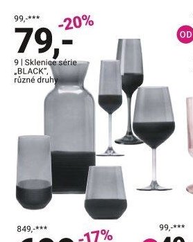 Sklenice série BLACK - Möbelix aktualniletaky.eu