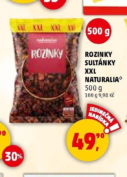 Rozinky Sultánky XXL Naturalia 500 g - Penny Market aktualniletaky.eu
