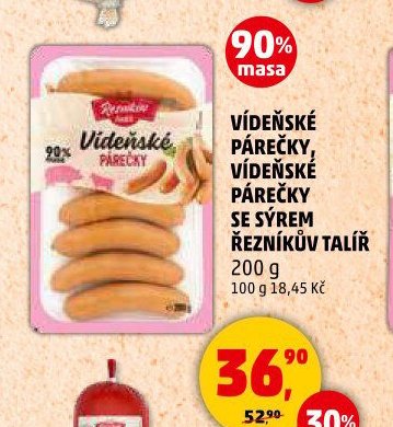Vídeňské párečky, Vídeňské párečky se sýrem Řezníkův talíř - Penny Market aktualniletaky.eu