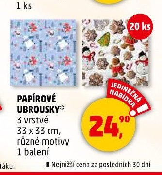 PAPÍROVÉ UBROUSKY - Penny Market aktualniletaky.eu