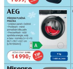 AEG PŘEDEM PLNĚNÁ PRAČKA - Planeo aktualniletaky.eu