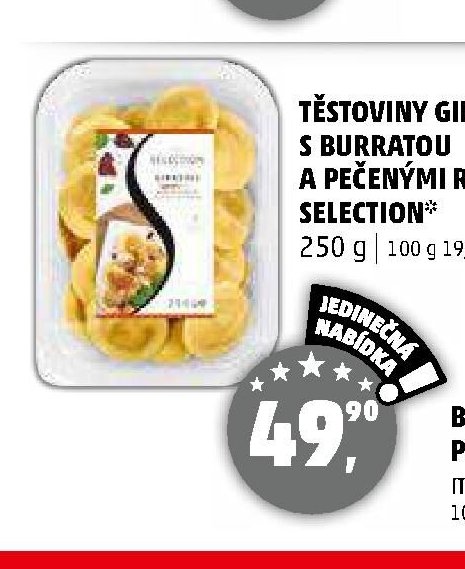 TĚSTOVINY GIRASOLI S BURRATOU A PEČENÝMI RAJČATY SELECTION - Penny Market aktualniletaky.eu