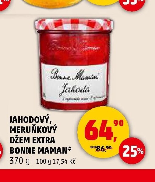 JAHODOVÝ, MERUŇKOVÝ DŽEM EXTRA BONNE MAMAN - Penny Market aktualniletaky.eu