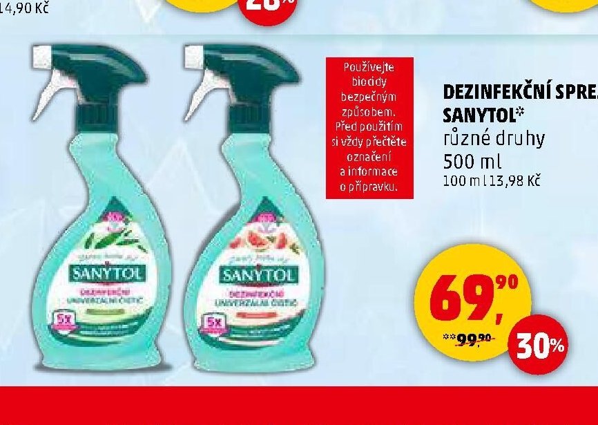 Dezinfekční sprej Sanytol 500 ml - Penny Market aktualniletaky.eu