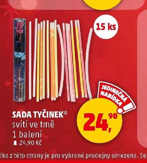 SADA TYČINEK svítí ve tmě - Penny Market aktualniletaky.eu