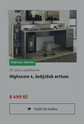 Highscore 4, šedý/dub artisan