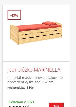 Jednolůžko MARINELLA