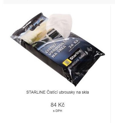 STARLINE Čisticí ubrousky na skla