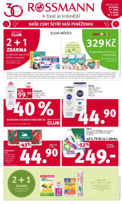 aktuální leták ROSSMANN drogerie 3.1.2024-16.1.2024