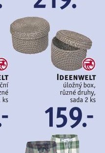 IDEENWELT úložný box, různé druhy, sada 2 ks