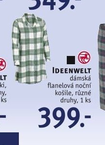 IDEENWELT dámská flanelová noční košile, různé druhy, 1 ks