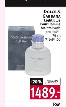Dolce & Gabbana Light Blue Pour Homme toaletní voda pro muže, 75 ml