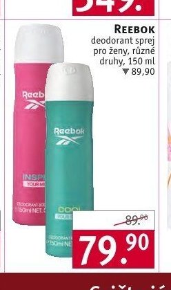 Reebok deodorant sprej pro ženy, různé druhy, 150 ml