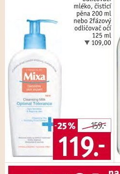 MIXA odličovací mléko, čistící pěna