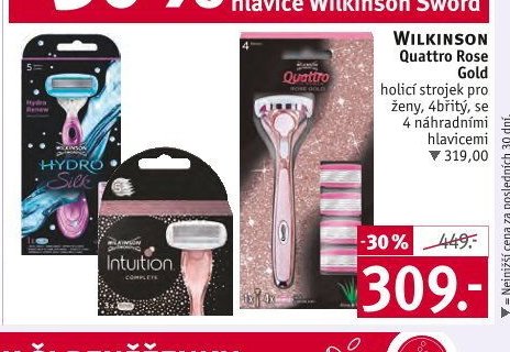 Wilkinson Quattro Rose Gold holicí strojek