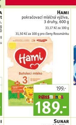 HAMI pokračovací mléčná výživa
