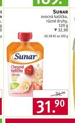SUNAR ovocná kašička