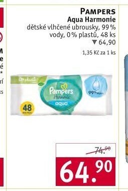 Pampers Aqua Harmonie dětské vlhčené ubrousky