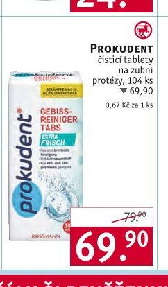 PROKUDENT čistící tablety na zubní protézy, 104 ks