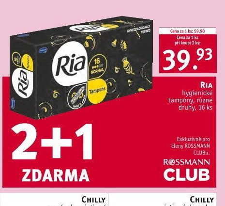 Ria hygienické tampony