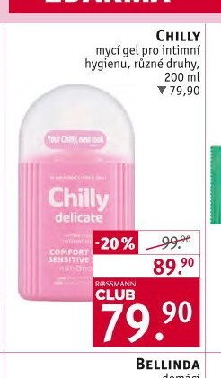 Chilly mycí gel pro intimní hygienu