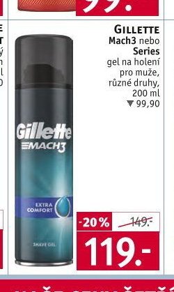 Gillette Mach3 gel na holení