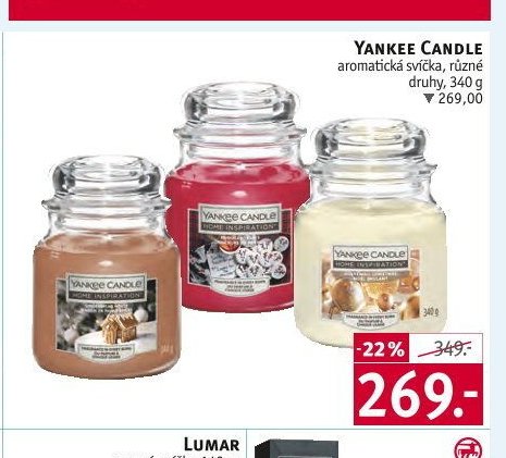 YANKEE CANDLE aromatická svíčka, různé druhy, 340 g