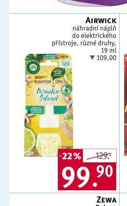 AIRWICK náhradní náplň do elektrického přístroje, různé druhy, 19 ml