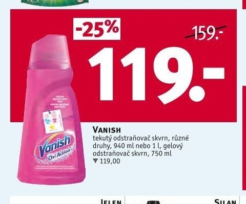 Vanish tekutý odstraňovač skvrn