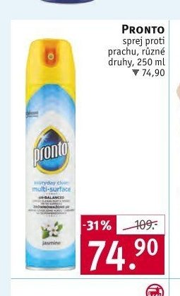 PRONTO sprej proti prachu, různé druhy