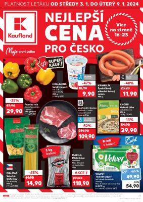 aktuální leták Kaufland 3.1.2024-9.1.2024