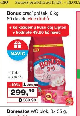 Bonux prací prášek, 6 kg