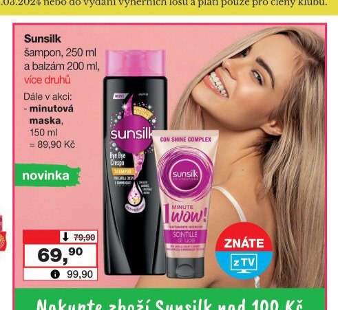 Sunsilk šampon 250 ml a balzám 200 ml